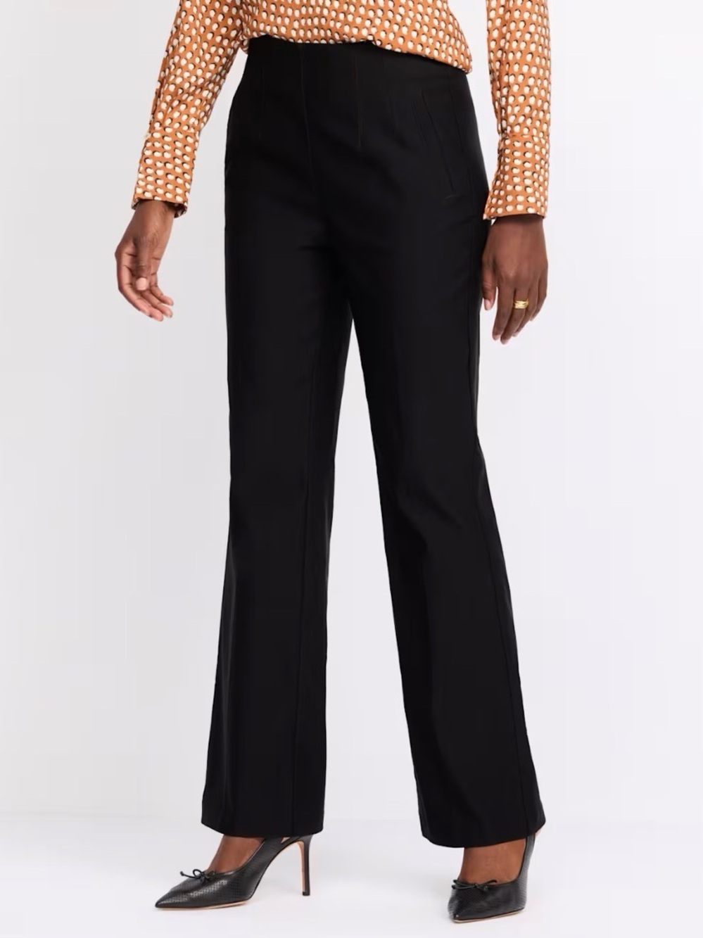 TRIBAL Black Bootcut Pull On Trousers - Size 16